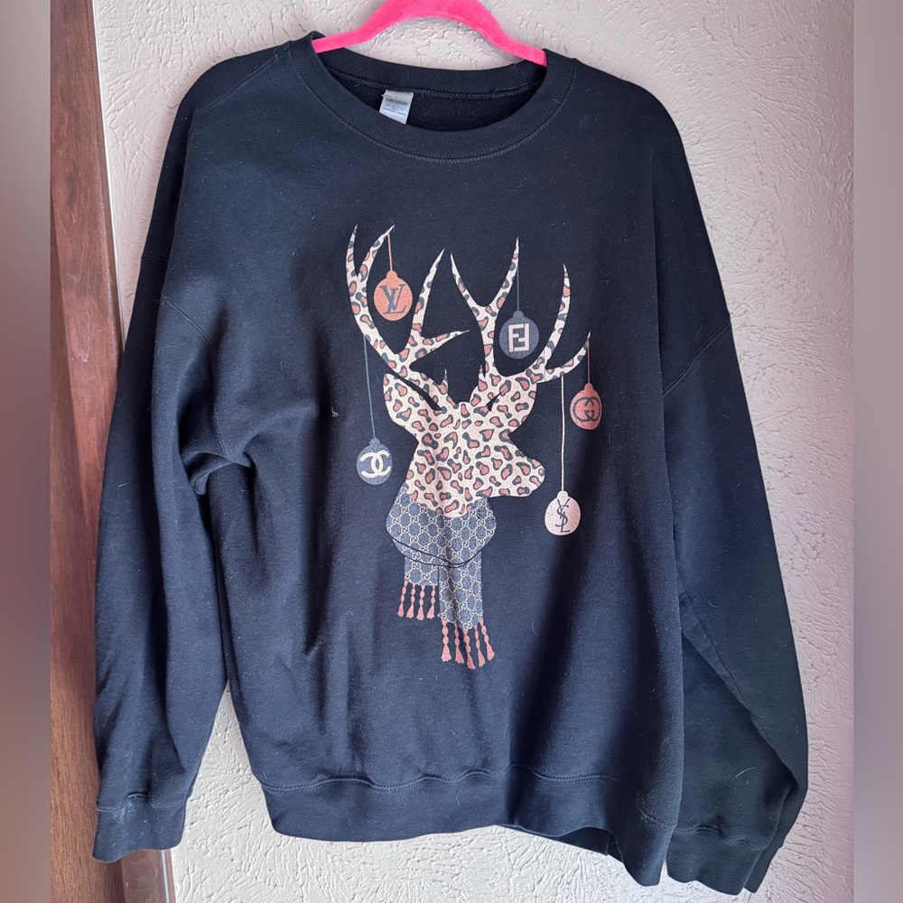 Black Mix Designer Sweatshirt Size XL